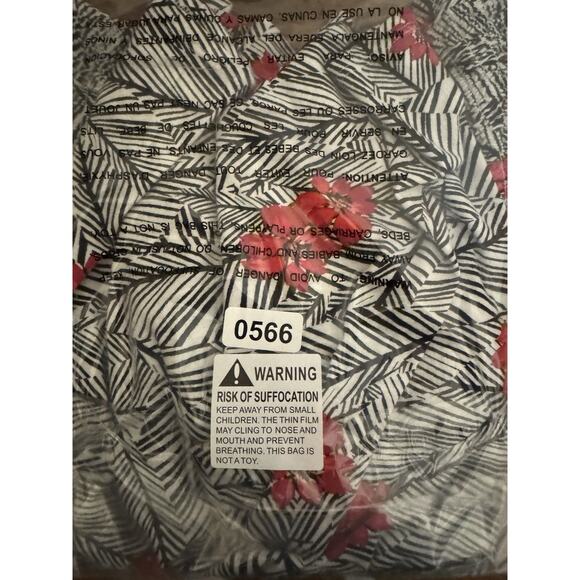 J. Jill Women’s Babydoll Boho Smocked 3/4 Sleeve Stretchy Black Red White Size M - Picture 5 of 11